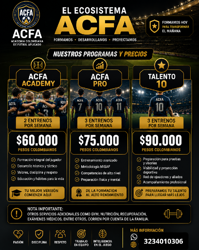 Programas y precios ACFA